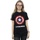 Vêtements Femme T-shirts manches longues Marvel Captain America Shield Text Noir