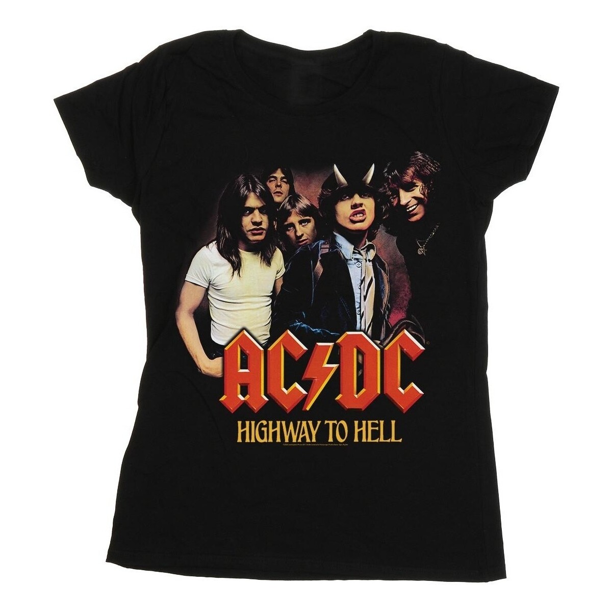 Vêtements Femme T-shirts manches longues Acdc Highway To Hell Group Noir