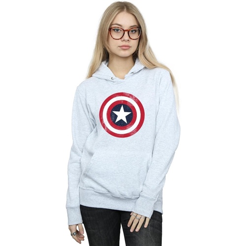 Vêtements Femme Sweats Marvel Captain America Distressed Shield Gris