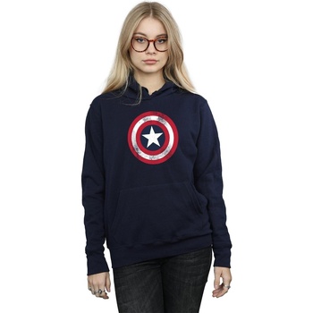 Vêtements Femme Sweats Marvel Captain America Distressed Shield Bleu