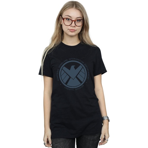 Vêtements Femme T-shirts manches longues Marvel Agents Of SHIELD Logistics Division Noir