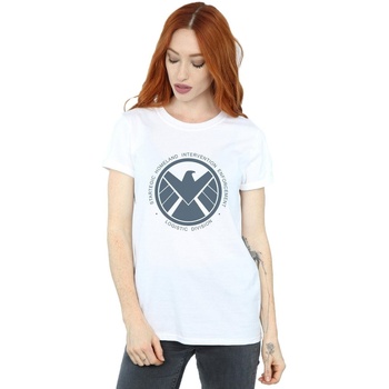 Vêtements Femme T-shirts manches longues Marvel Agents Of SHIELD Logistics Division Blanc