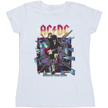 Vêtements Femme T-shirts manches longues Acdc Martine Rose logo-print cotton T-shirt Blanc