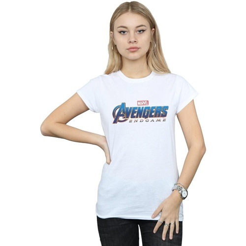 Vêtements Femme T-shirts manches longues Marvel BI4813 Blanc