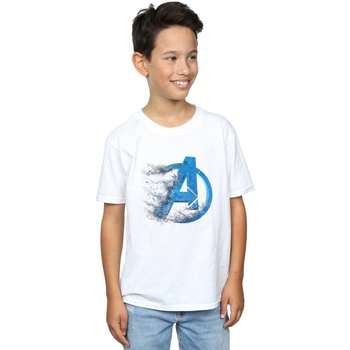 Vêtements Garçon T-shirts manches courtes Marvel Avengers Endgame Dusted Logo Blanc