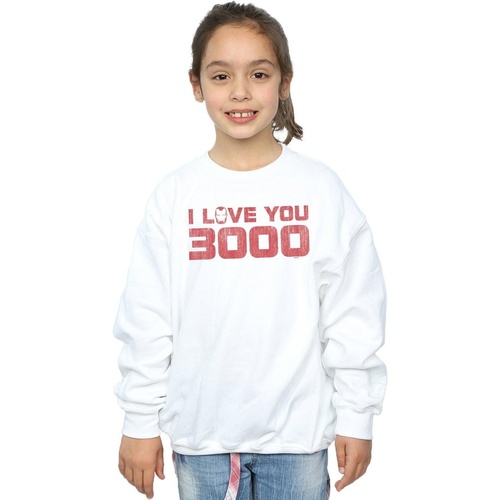 Vêtements Fille Sweats Marvel Avengers Endgame I Love You 3000 Distressed Blanc