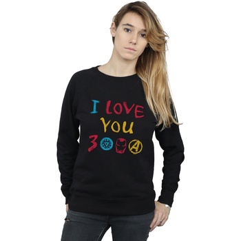 Vêtements Femme Sweats Marvel Avengers Endgame I Love You 3000 Crayons Noir