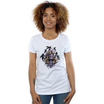 Vêtements Femme T-shirts manches longues Marvel Housses de coussins Thanos Blanc