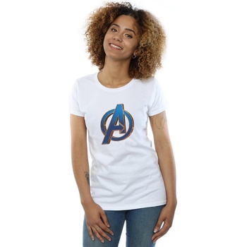 Vêtements Femme T-shirts manches longues Marvel Avengers Endgame Heroic Logo Blanc