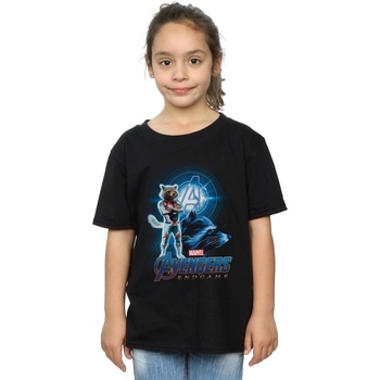 Vêtements Fille T-shirts manches longues Marvel Avengers Endgame Rocket Team Suit Noir