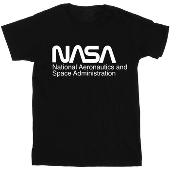 Vêtements Garçon T-shirts manches courtes Nasa Logo One Tone Noir