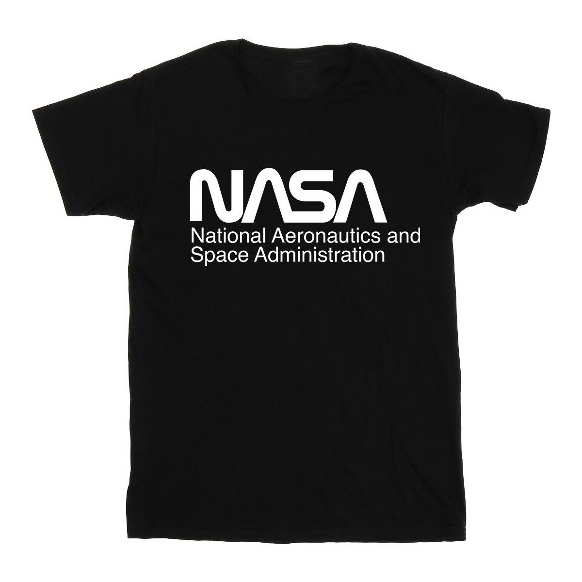 Vêtements Garçon T-shirts manches courtes Nasa Logo One Tone Noir