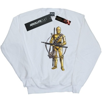 Vêtements Homme Sweats Star Wars: The Rise Of Skywalker Star Wars The Rise Of Skywalker C-3PO Chewbacca Bow Caster Blanc