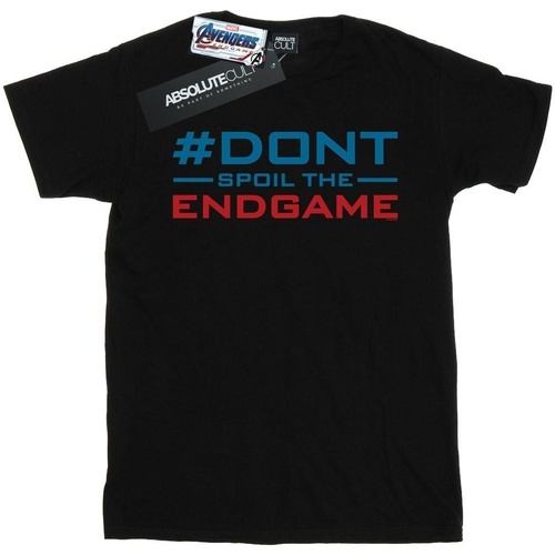 Vêtements Garçon T-shirts manches courtes Marvel Avengers Endgame Don't Spoil The Endgame Noir