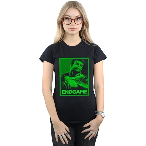 Vêtements Femme T-shirts manches longues Marvel Avengers Endgame Hulk Poster Noir