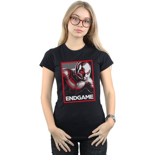 Vêtements Femme T-shirts manches longues Marvel Avengers Endgame Ant-Man Poster Noir