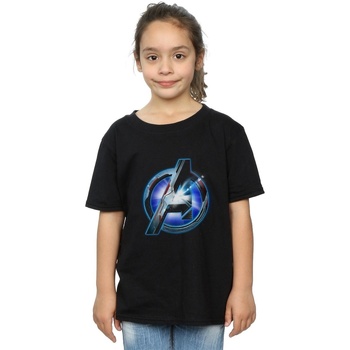 Vêtements Fille T-shirts manches longues Marvel Avengers Endgame Glowing Logo Noir