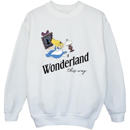 Vêtements Garçon Sweats Disney Alice In Wonderland This Way Blanc