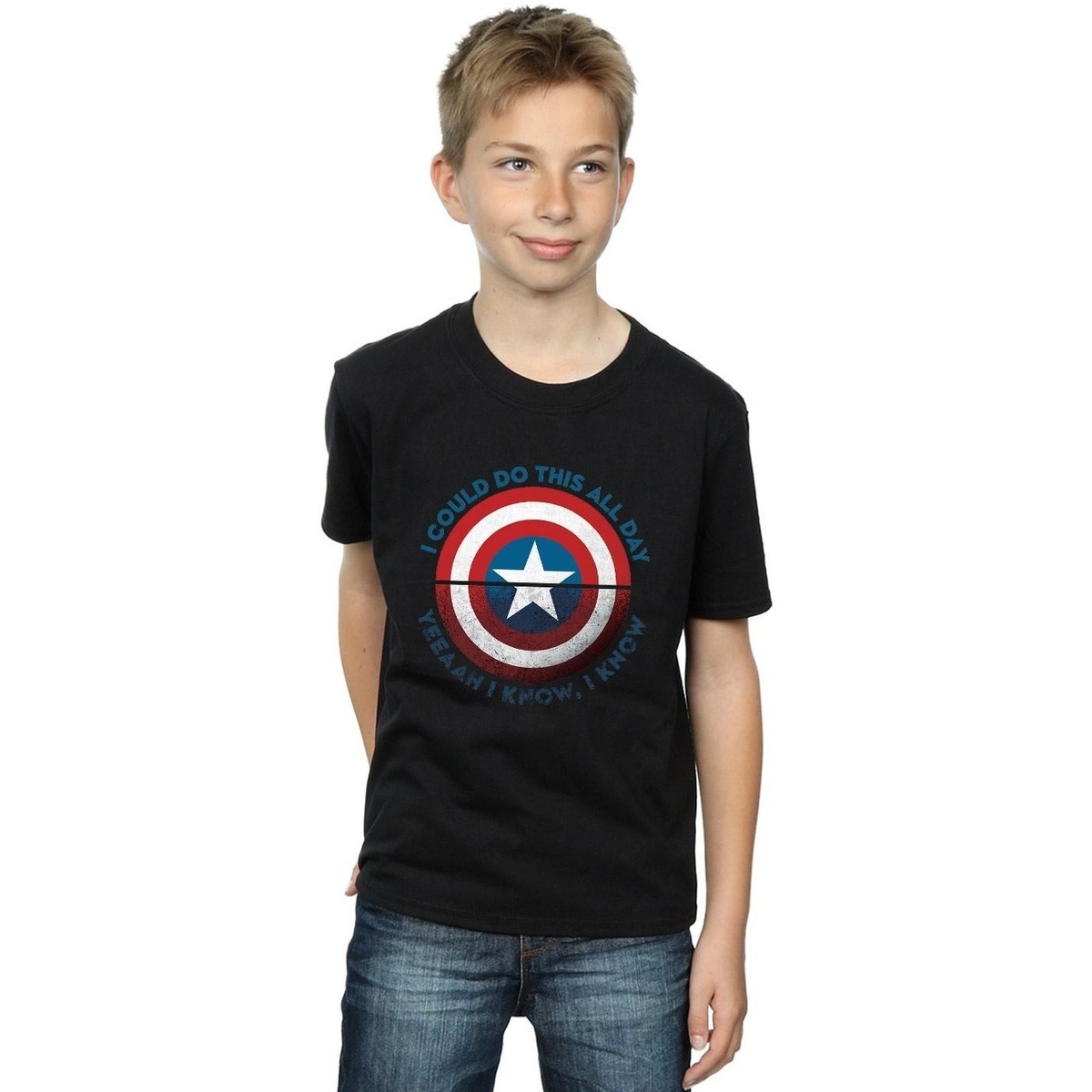 Vêtements Garçon T-shirts & Polos Marvel Avengers Endgame Do This All Day Noir