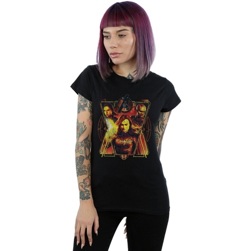 Vêtements Femme T-shirts manches longues Marvel Avengers 2020146 22x7cm Sunburst Noir