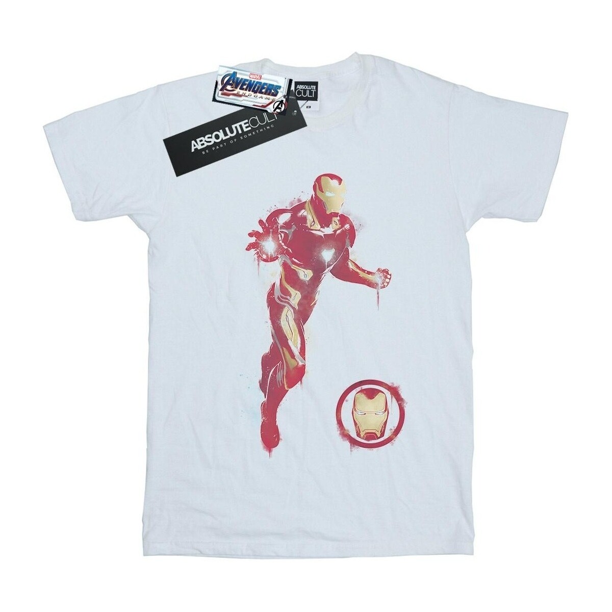Vêtements Fille T-shirts manches longues Marvel Avengers Endgame Painted Iron Man Blanc