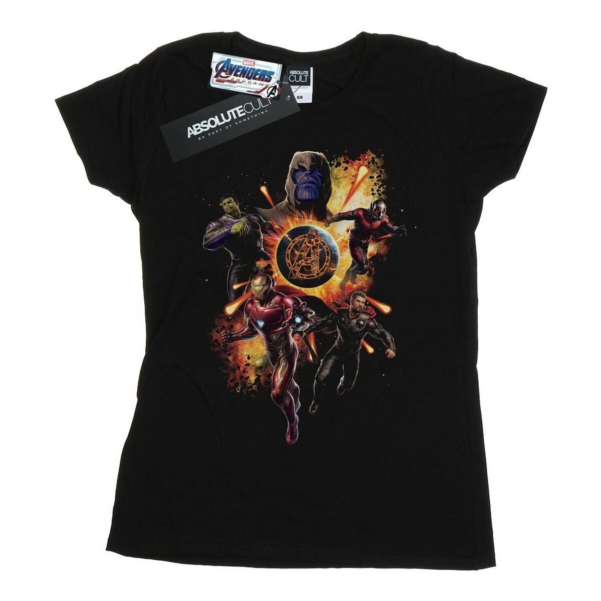 Vêtements Femme T-shirts manches longues Marvel Avengers Endgame Explosion Team Noir