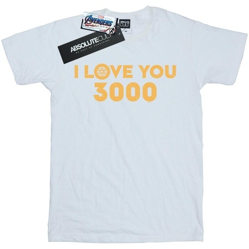 Vêtements Fille T-shirts manches longues Marvel Avengers Endgame I Love You 3000 Arc Reactor Blanc