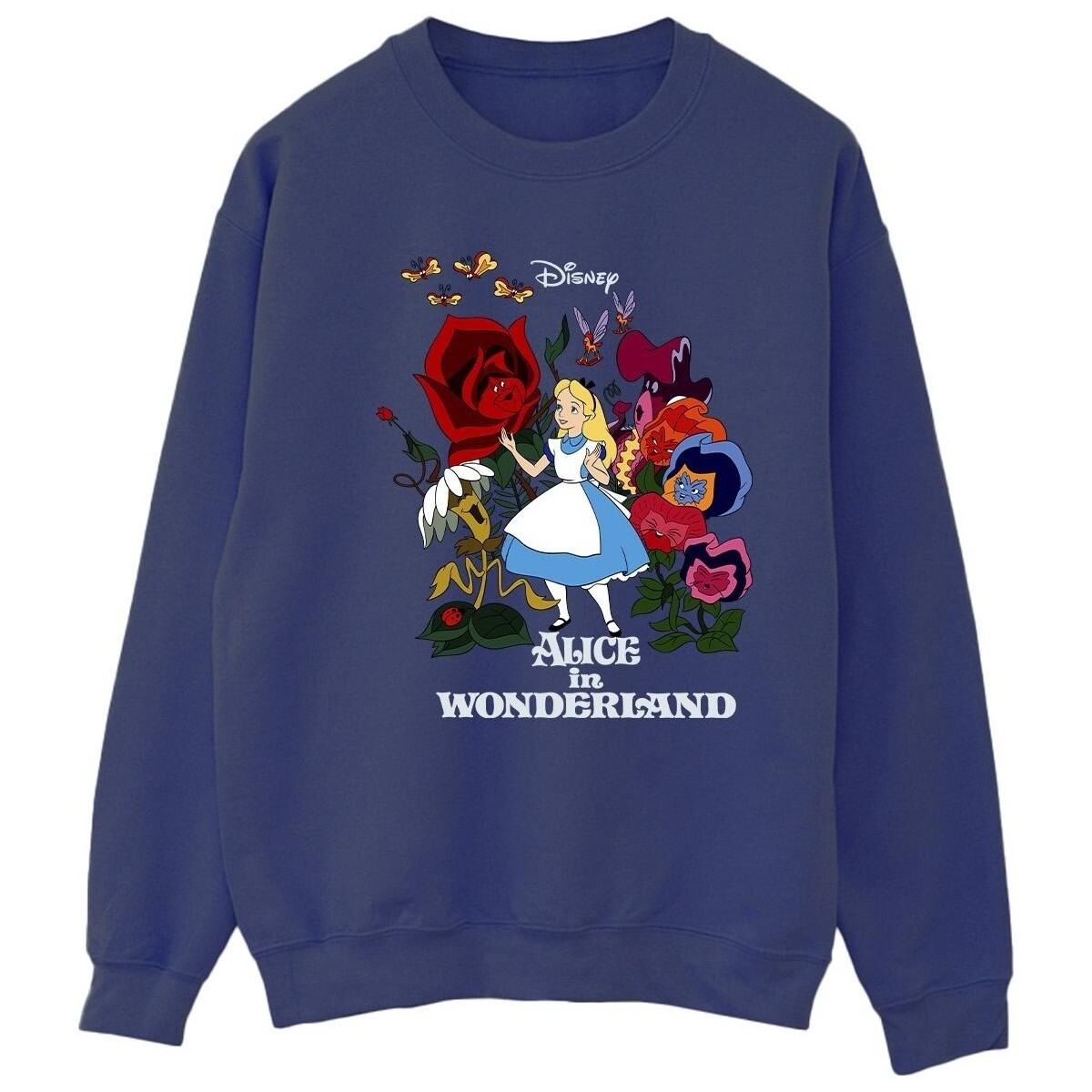 Vêtements Femme Sweats Disney Alice In Wonderland Flowers Bleu