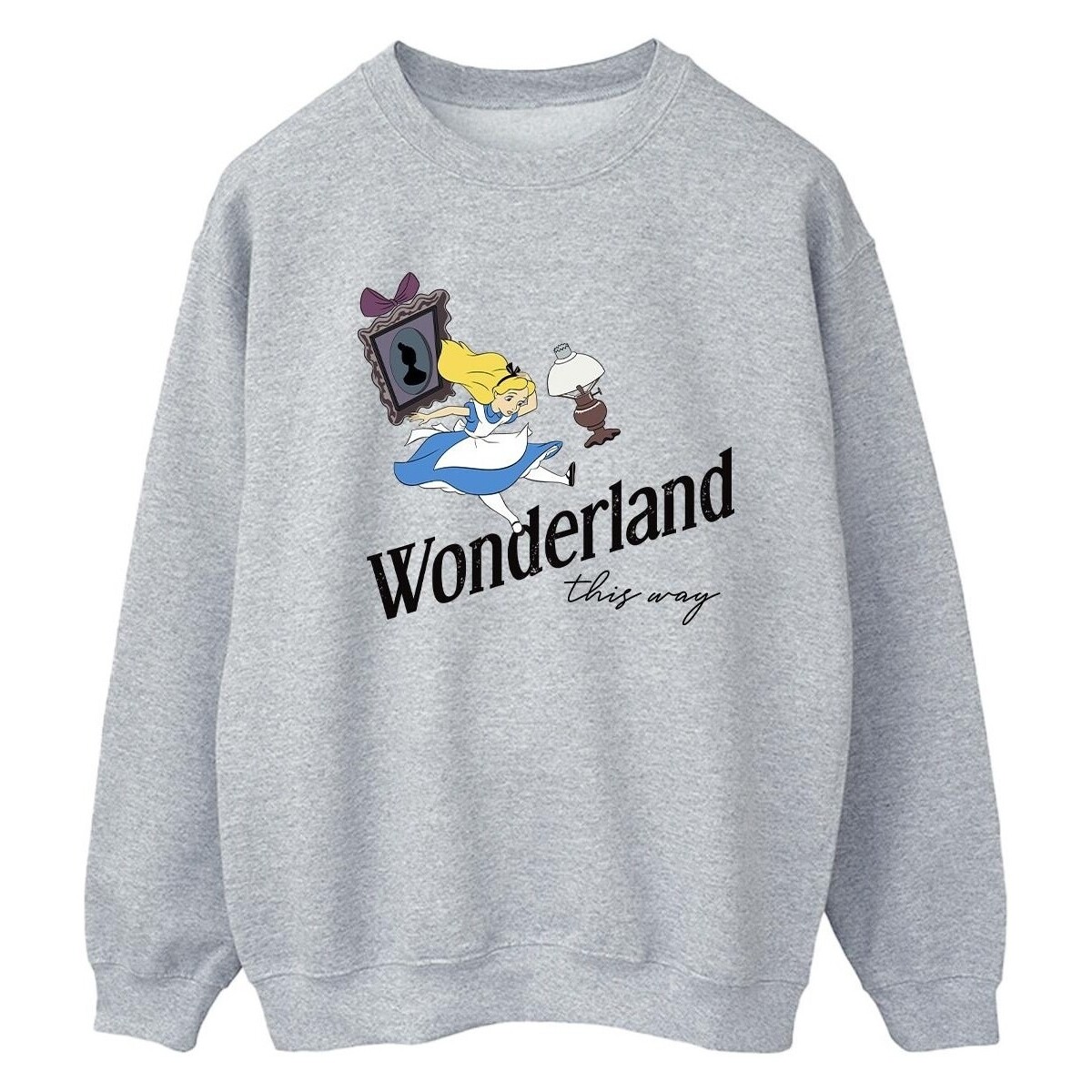 Vêtements Femme Sweats Disney Alice In Wonderland This Way Gris