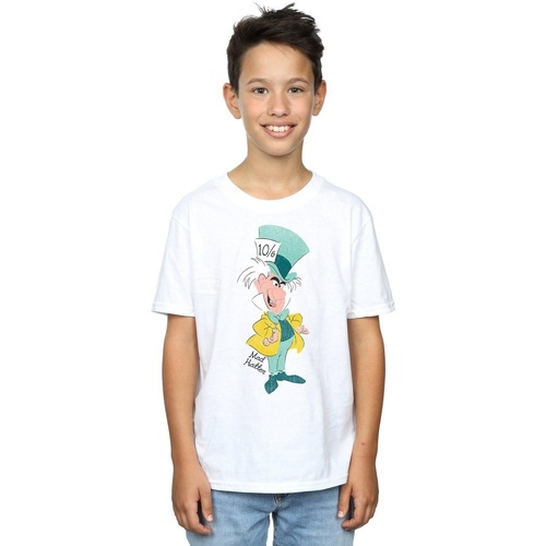 Vêtements Garçon T-shirts manches courtes Disney Alice In Wonderland Mad Hatter Classic Blanc