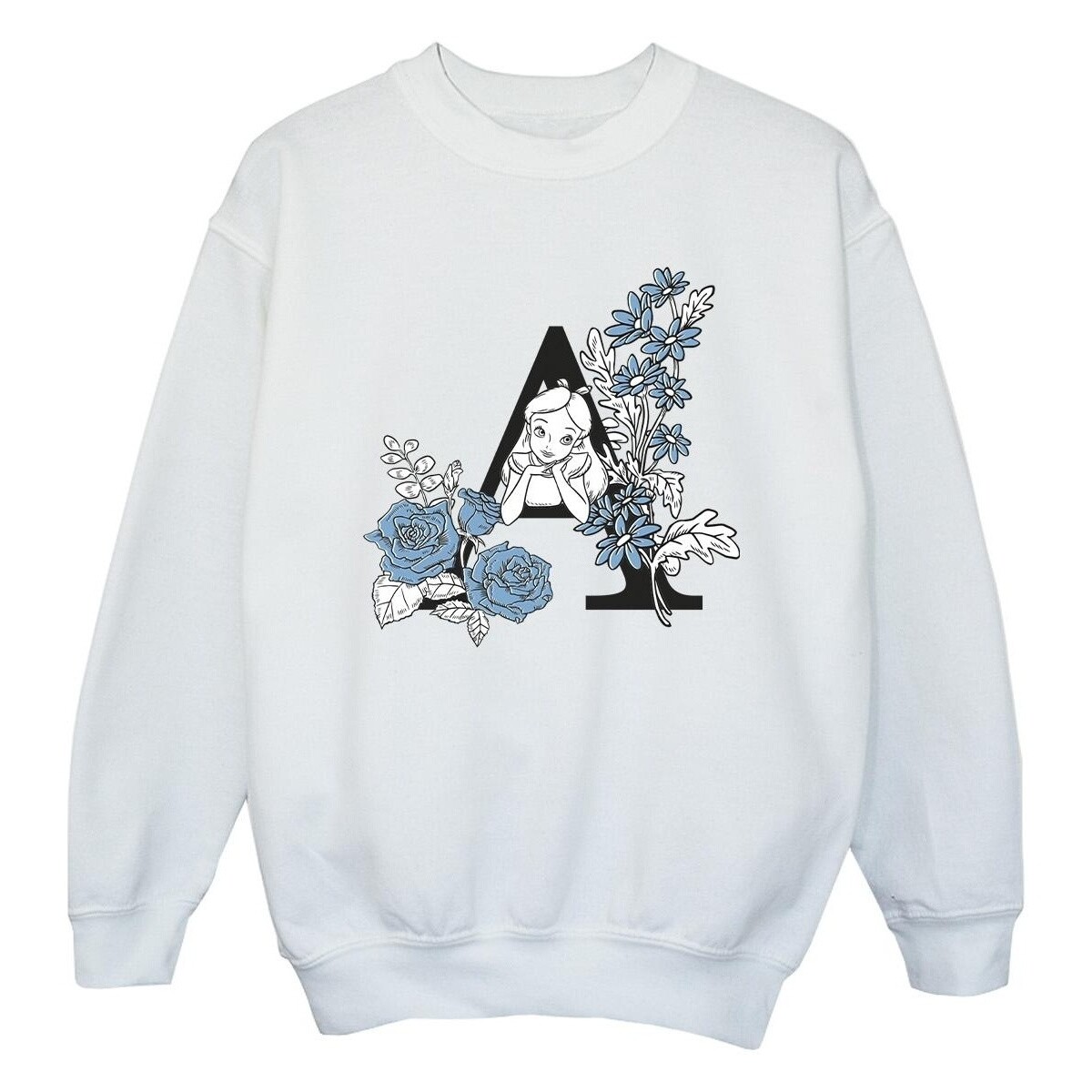 Vêtements Fille Sweats Disney Alice In Wonderland Letter A Blanc