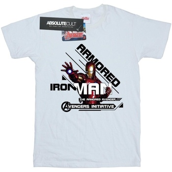 Vêtements Homme T-shirts manches longues Marvel Iron Man Armored Avenger Blanc