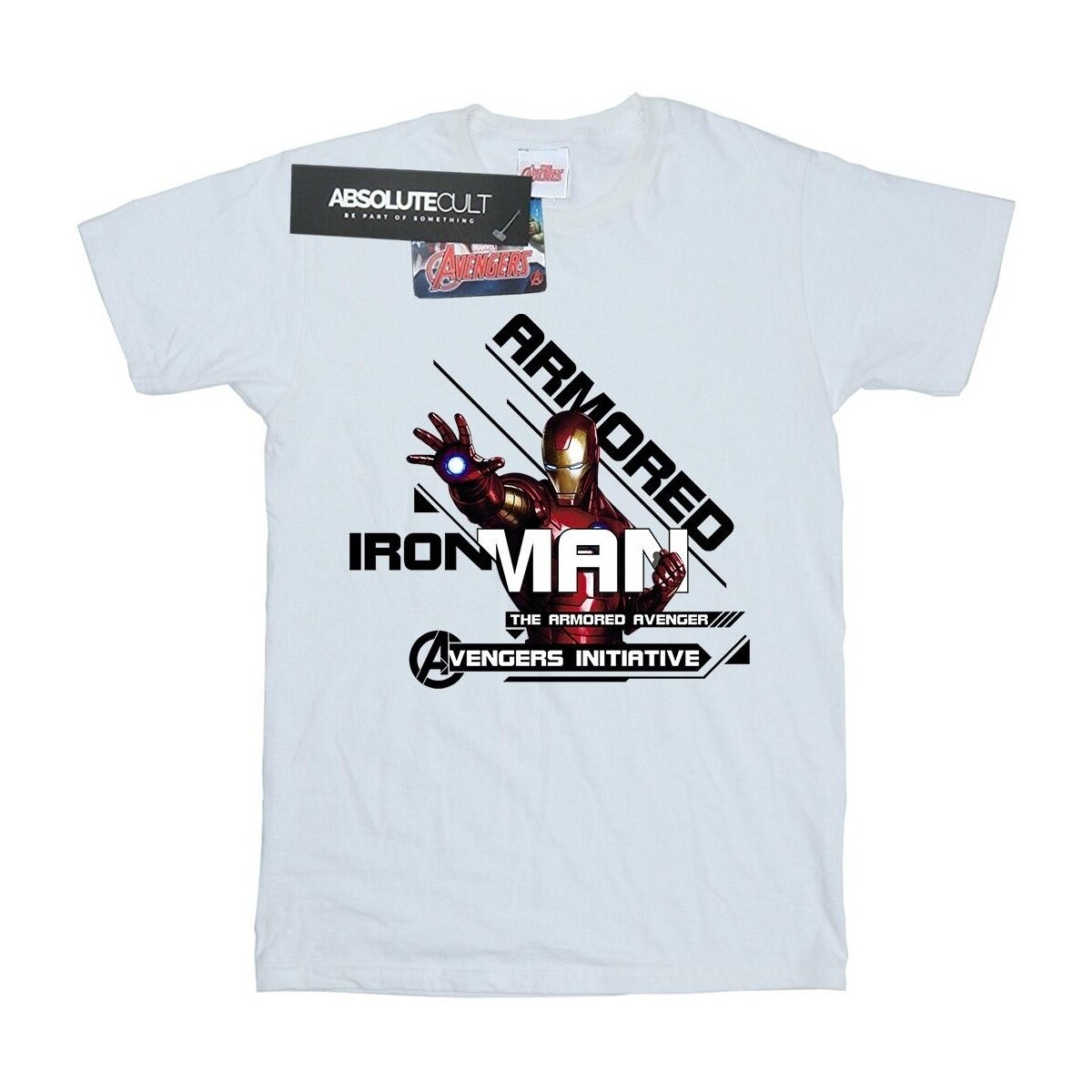 Vêtements Homme T-shirts manches longues Marvel Iron Man Armored Avenger Blanc