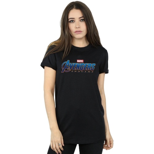Vêtements Femme T-shirts manches longues Marvel Avengers Endgame Logo Noir