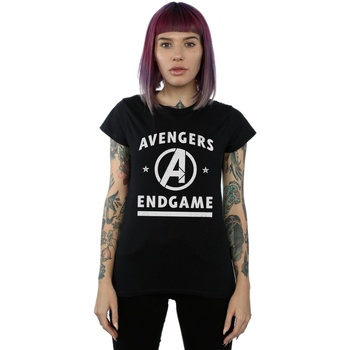 Vêtements Femme T-shirts manches longues Marvel Avengers Endgame Varsity Noir