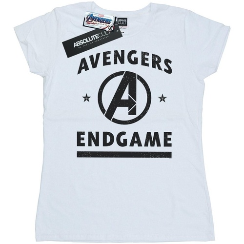 Vêtements Femme T-shirts manches longues Marvel Avengers Endgame Varsity Blanc