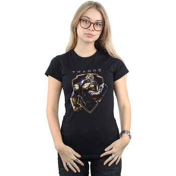 Vêtements Femme T-shirts manches longues Marvel Avengers Endgame Thanos Shield Noir