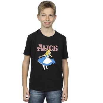Vêtements Garçon T-shirts manches courtes Disney Alice In Wonderland Take A Bow Noir