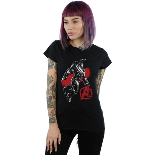 Vêtements Femme T-shirts manches longues Marvel Avengers Endgame Mono War Machine Noir