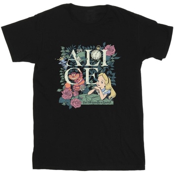 Vêtements Garçon T-shirts manches courtes Disney Alice In Wonderland Leafy Garden Noir