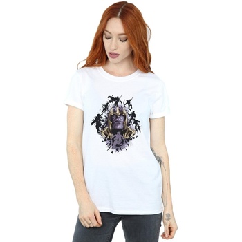 Vêtements Femme T-shirts manches longues Marvel Avengers Endgame Warlord Thanos Blanc