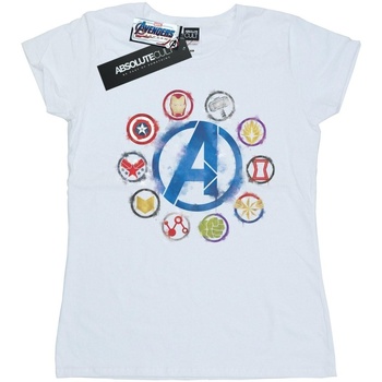 Vêtements Femme T-shirts manches longues Marvel Avengers Endgame Painted Icons Blanc