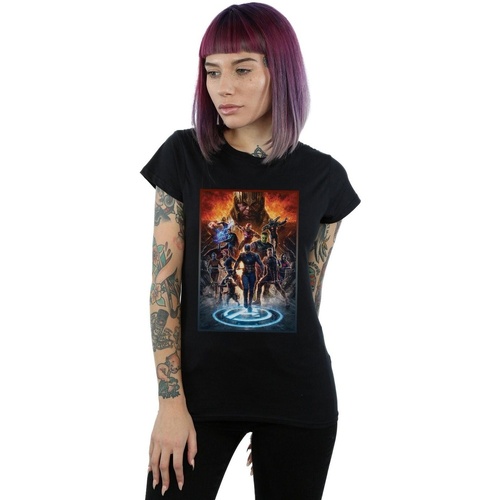 Vêtements Femme T-shirts manches longues Marvel Avengers Endgame Heroes At War Noir