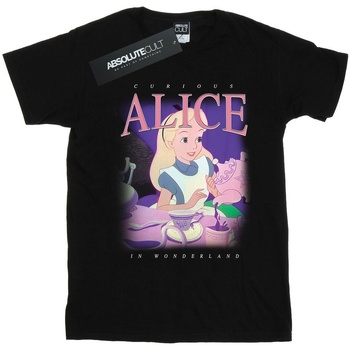 Vêtements Fille T-shirts manches longues Disney Alice in Wonderland Montage Noir