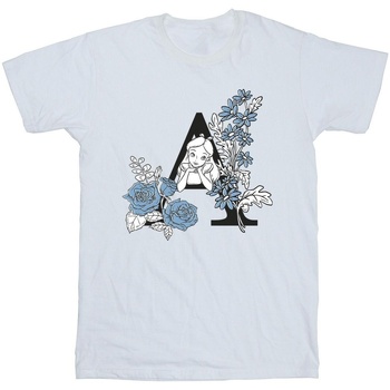 Vêtements Garçon T-shirts manches courtes Disney Alice In Wonderland Letter A Blanc