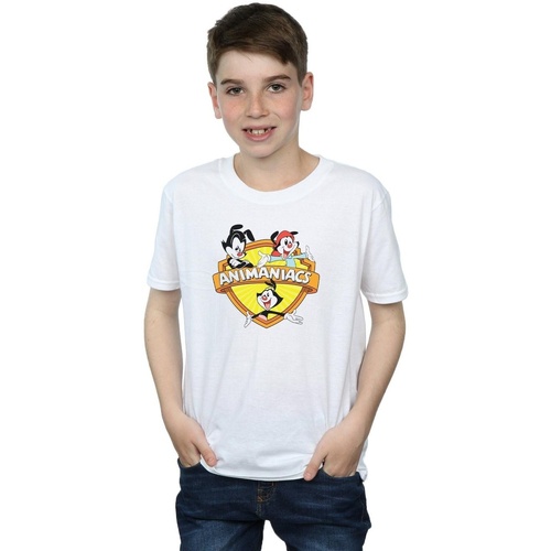 Vêtements Garçon T-shirts manches courtes Animaniacs Logo Crest Blanc