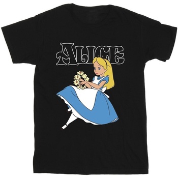 Vêtements Fille T-shirts manches longues Disney Alice In Wonderland Flowers Noir