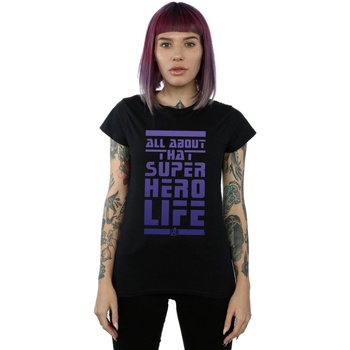 Vêtements Femme T-shirts manches longues Marvel Avengers Endgame Superhero Life Noir