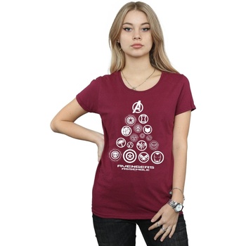 Vêtements Femme T-shirts manches longues Marvel Avengers Endgame Pyramid Icons Multicolore