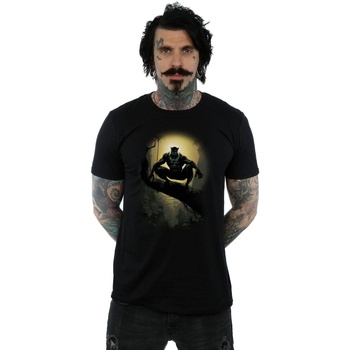 Vêtements Homme T-shirts manches longues Marvel Black Panther Gold Head Noir